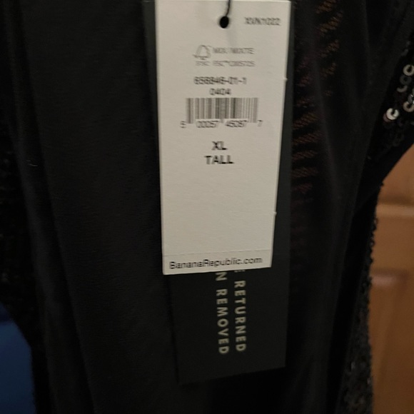 Banana Republic Black Sequence Bias-Cut  Dress - Picture 7 of 7